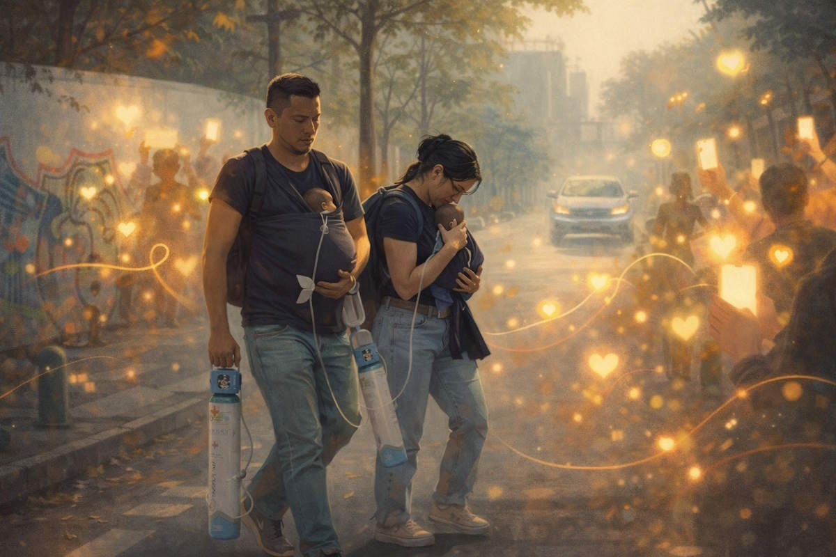 pareja bebés oxígeno viral cdmx